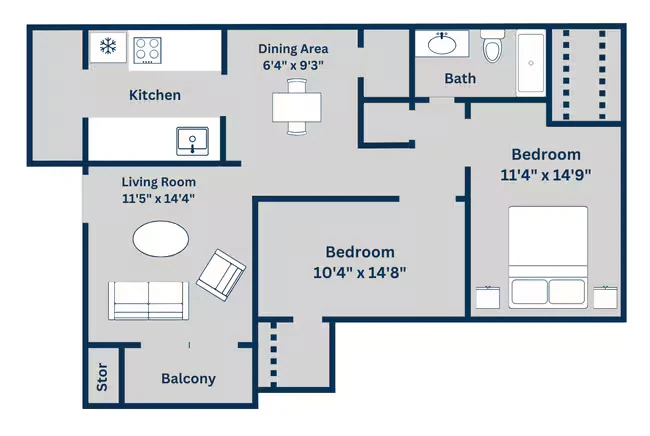 Plan D 1412 floor plan